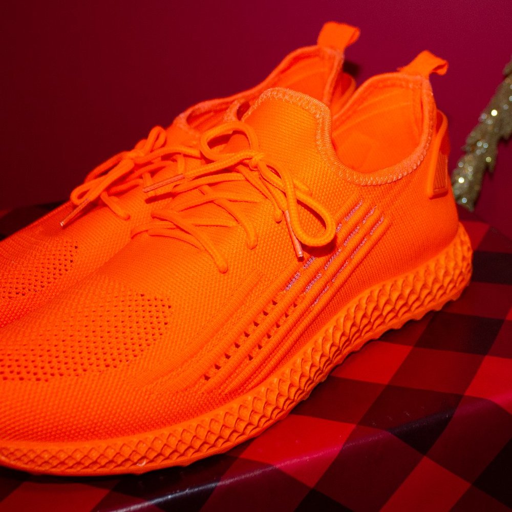 Bright Neon Orange Sneakers